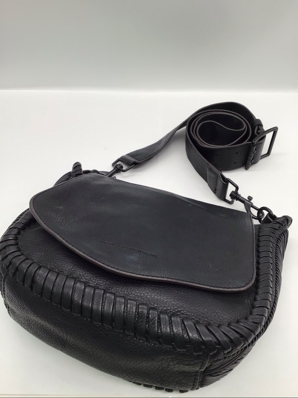 Aimee Kestenberg All For Love Black Pebble Leather Crossbody Bag - Picture 12 of 12